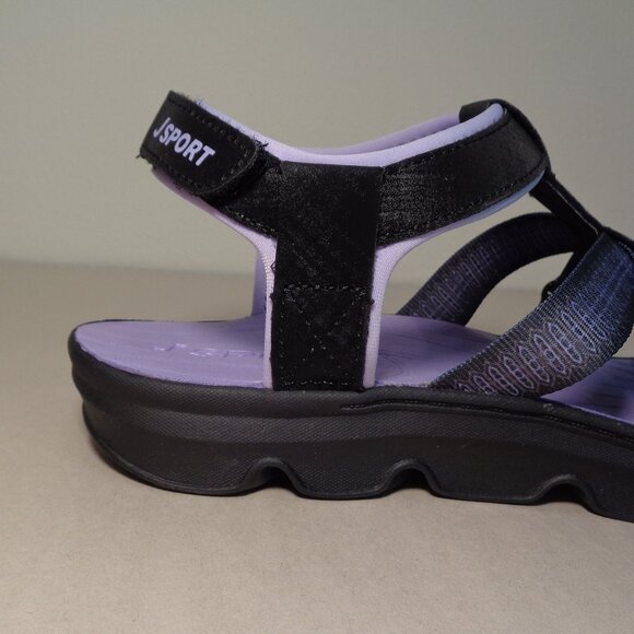JSport by Jambu Size 6 M KAIA Black / Purple Geometric Sandals New Women's Shoes - Picture 3 of 16